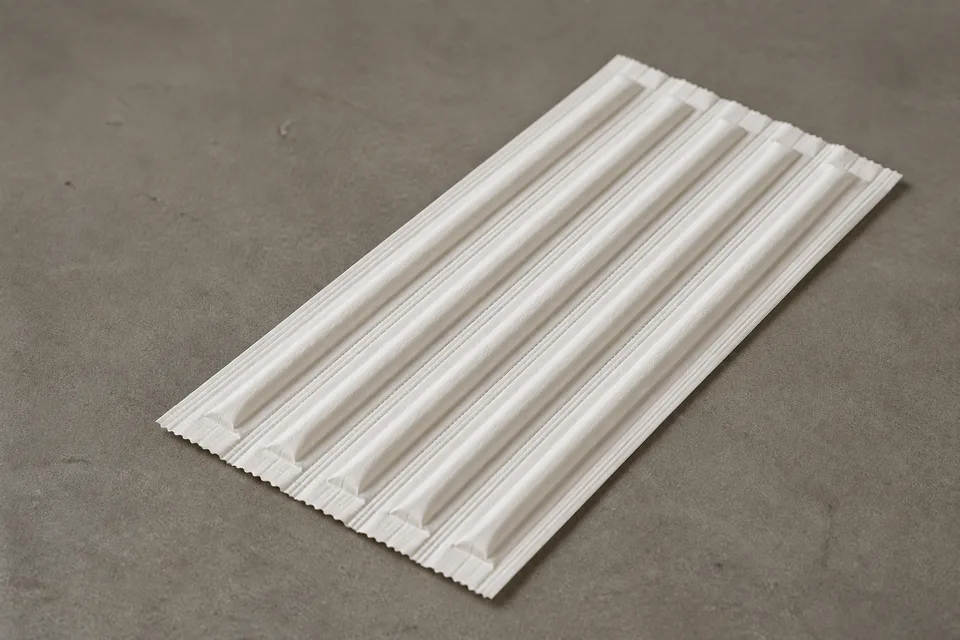 Connected attached paper straw format used for custom specification review